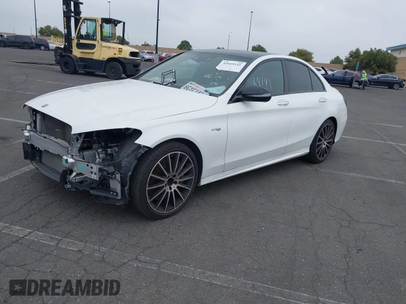 2018 Mercedes-Benz C 43 AMG with VIN 55SWF6EB5JU254522, listed as a IAAI auction lot 41669141 with 38,724 mi miles and . Bid and sale history available at carsss.com. Image 2.