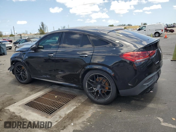 2021 Mercedes-Benz GLE 53 AMG with VIN 4JGFD6BB7MA361155, listed as a Copart auction lot 56312045 with 56,872 mi miles and Non repairable. Bid and sale history available at DreamBid. Image 2.