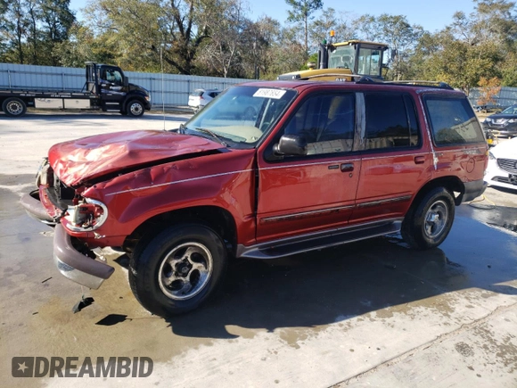 1997 Ford Explorer XL with VIN 1FMDU32E8VZC21604, listed as a Copart auction lot 81987654 with 156,141 mi miles and Salvage title. Bid and sale history available at DreamBid. Image 1.