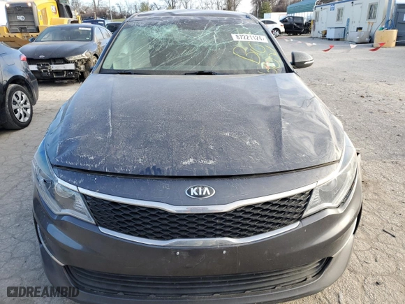 2017 Kia Optima LX 1.6T with VIN 5XXGT4L12HG169951, listed as a Copart auction lot 87221124 with 0 mi miles and Salvage Title. Bid and sale history available at carsss.com. Image 5.