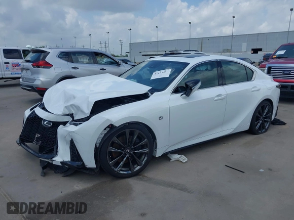 2023 Lexus IS 350 F Sport with VIN JTHGZ1B26P5071871, listed as a IAAI auction lot 42103497 with 16,456 mi miles and . Bid and sale history available at DreamBid. Image 2.