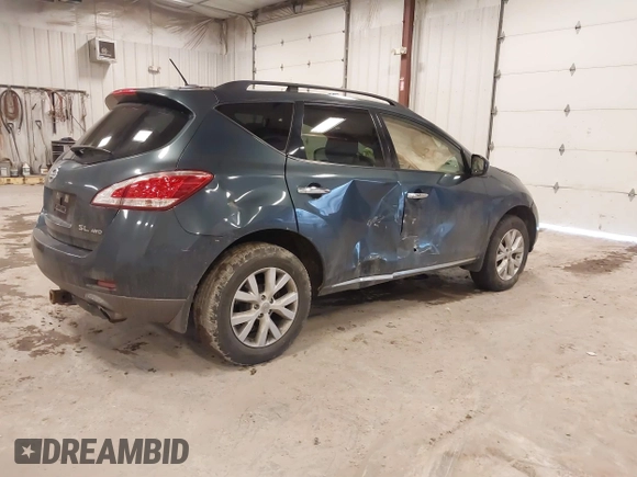 2013 Nissan Murano SV with VIN JN8AZ1MWXDW301929, listed as a IAAI auction lot 41127659 with 187,879 mi miles. Bid and sale history available at carsss.com. Image 4.