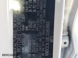 2020 Kia Niro EV EX Premium with VIN KNDCE3LG8L5080860, listed as a Copart auction lot 72027334 with 44,903 mi miles and Salvage Title. Bid and sale history available at carsss.com. Image 14.