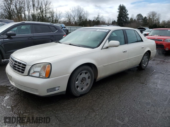 2002 Cadillac DeVille DHS z VIN 1G6KE57Y42U277428, wystawiony jako Copart lot #45757115 z przebiegiem 143 741 mil mil oraz Czysty tytuł • Clean title. Historia ofert i sprzedaży dostępna na DreamBid. Obrazek 1.