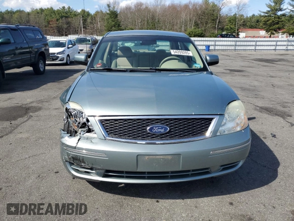 2005 Ford Five Hundred SE z VIN 1FAFP23185G157074, wystawiony jako Copart lot #54209285 z przebiegiem 195 519 mil mil oraz Szkody całkowita. Historia ofert i sprzedaży dostępna na DreamBid. Obrazek 5.