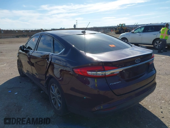 2017 Ford Fusion SE with VIN 3FA6P0H74HR406629, listed as a IAAI auction lot 41457066 with 1 mi miles. Bid and sale history available at carsss.com. Image 3.