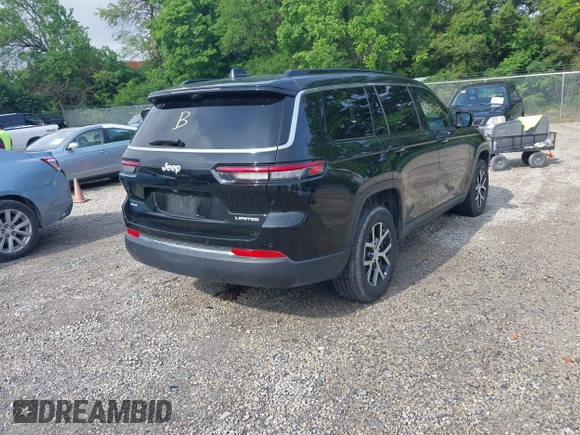 2024 Jeep Grand Cherokee Limited z VIN 1C4RJKBG5R8560752, wystawiony jako IAAI lot #42351090 z przebiegiem 28 740 mil mil oraz . Historia ofert i sprzedaży dostępna na DreamBid. Obrazek 4.