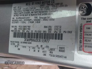 2012 Ford Fusion SE with VIN 3FAHP0HA2CR155977, listed as a IAAI auction lot 42531442 with 113,390 mi miles and . Bid and sale history available at DreamBid. Image 9.