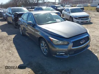 2014 Infiniti Q50 Hybrid Premium with VIN JN1AV7AR1EM700236, listed as a IAAI auction lot 41655090 with 15,481 mi miles. Bid and sale history available at carsss.com. Image 1.