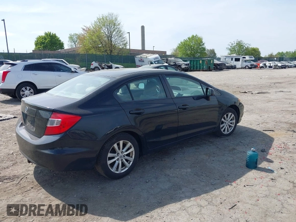 2012 Honda Civic EX with VIN 19XFB2F83CE317053, listed as a IAAI auction lot 42119732 with 168,184 mi miles and . Bid and sale history available at DreamBid. Image 4.