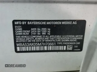2021 BMW 2 Series 228i with VIN WBA53AK05M7H70661, listed as a Copart auction lot 54873665 with 26,704 mi miles and Clean Title. Bid and sale history available at carsss.com. Image 12.