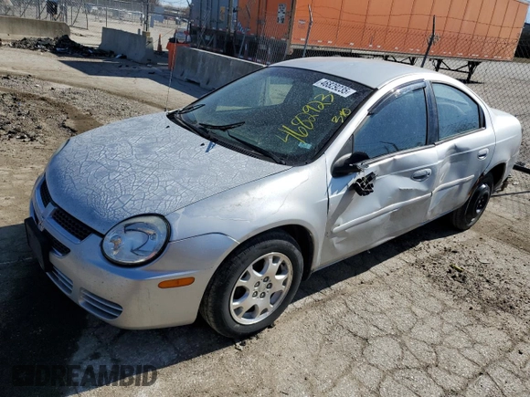2004 Dodge Neon SXT with VIN 1B3ES56C34D551974, listed as a Copart auction lot 46829235 with 212,829 mi miles and Salvage Title. Bid and sale history available at DreamBid. Image 1.