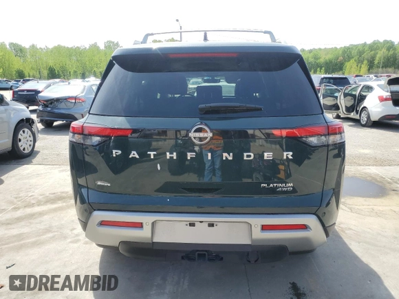 2024 Nissan Pathfinder Platinum with VIN 5N1DR3DJ2RC302683, listed as a Copart auction lot 53794565 with 1,101 mi miles and Salvage title. Bid and sale history available at DreamBid. Image 6.