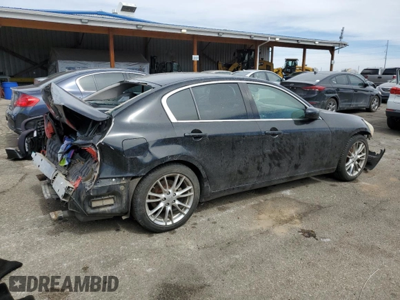 2007 Infiniti G35 Journey with VIN JNKBV61E77M716550, listed as a Copart auction lot 49495765 with 159,665 mi miles and Salvage Title. Bid and sale history available at DreamBid. Image 3.