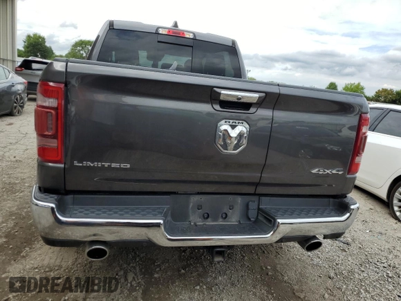 2020 Ram 1500 Limited with VIN 1C6SRFHT0LN104647, listed as a Copart auction lot 69088784 with 37,119 mi miles and Salvage title. Bid and sale history available at DreamBid. Image 6.