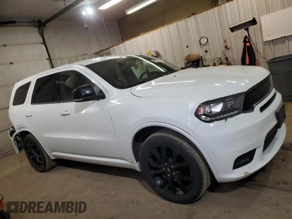 2019 Dodge Durango GT Plus with VIN 1C4RDJDG7KC560947, listed as a Copart auction lot 49088225 with 72,580 mi miles and Salvage Title. Bid and sale history available at DreamBid. Image 4.