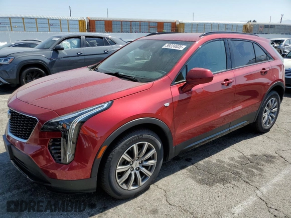 2019 Cadillac XT4 FWD Sport with VIN 1GYFZER4XKF167897, listed as a Copart auction lot 59224635 with 37,770 mi miles and Salvage title. Bid and sale history available at DreamBid. Image 1.