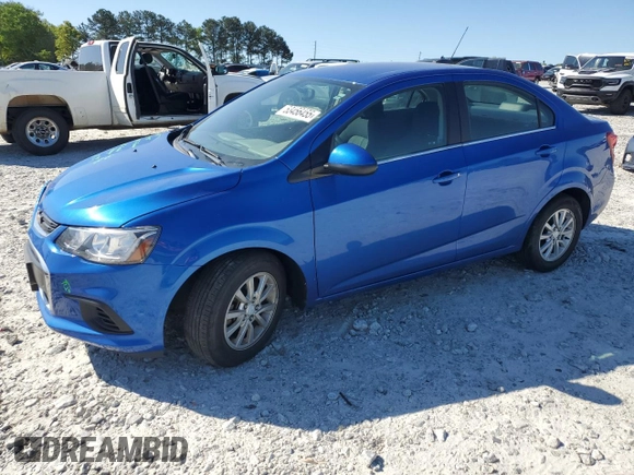 2020 Chevrolet Sonic LT with VIN 1G1JD5SB0L4143119, listed as a Copart auction lot 53456455 with 46,462 mi miles and Salvage title. Bid and sale history available at DreamBid. Image 1.