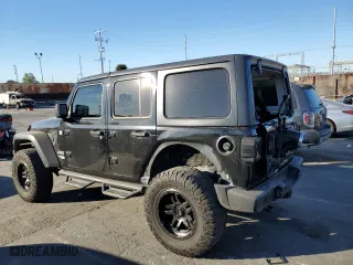 2018 Jeep Wrangler Unlimited Sport with VIN 1C4HJXDG6JW105088, listed as a Copart auction lot 89300745 with 80,928 mi miles and Salvage Title. Bid and sale history available at carsss.com. Image 2.