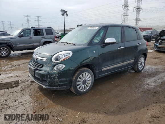 2015 FIAT 500L Lounge with VIN ZFBCFACH3FZ034699, listed as a Copart auction lot 46993955 with 66,238 mi miles and Salvage Title. Bid and sale history available at carsss.com. Image 1.