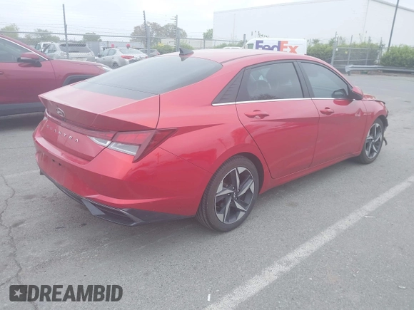 2021 Hyundai Elantra Limited with VIN 5NPLP4AG5MH000130, listed as a IAAI auction lot 41945626 with 44,622 mi miles and . Bid and sale history available at carsss.com. Image 4.