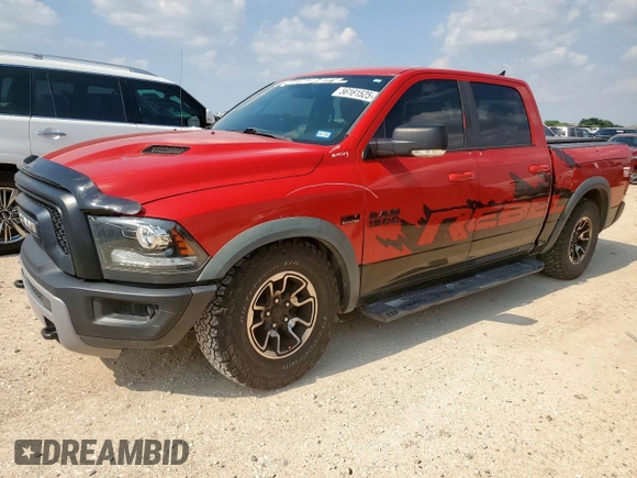 2016 Ram 1500 Rebel z VIN 1C6RR7YT5GS363811, wystawiony jako Copart lot #56161525 z przebiegiem 136 611 mil mil oraz Szkoda całkowita • Salvage title. Historia ofert i sprzedaży dostępna na DreamBid. Obrazek 1.