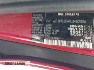 2018 Mercedes-Benz Metris Cargo with VIN WD3PG2EAXJ3452006, listed as a IAAI auction lot 42419297 with 173,637 mi miles and . Bid and sale history available at DreamBid. Image 9.