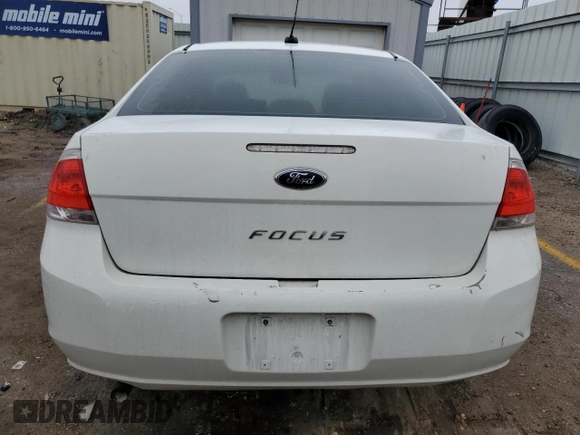 2010 Ford Focus S with VIN 1FAHP3ENXAW119022, listed as a Copart auction lot 44357395 with 186,385 mi miles and Salvage Title. Bid and sale history available at carsss.com. Image 6.