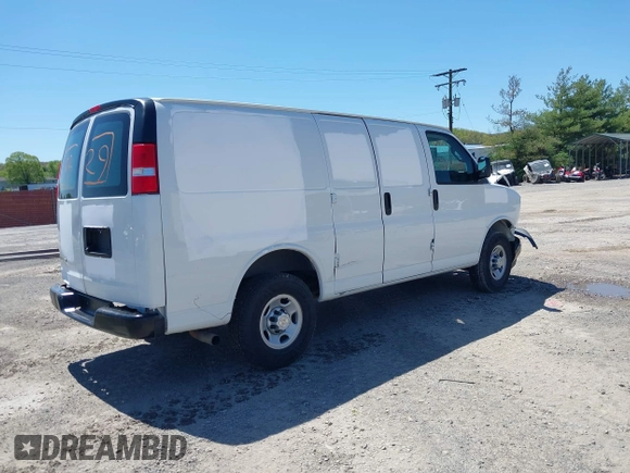 2019 Chevrolet Express Cargo with VIN 1GCWGAFP6K1369099, listed as a IAAI auction lot 42069329 with 74,624 mi miles. Bid and sale history available at carsss.com. Image 4.
