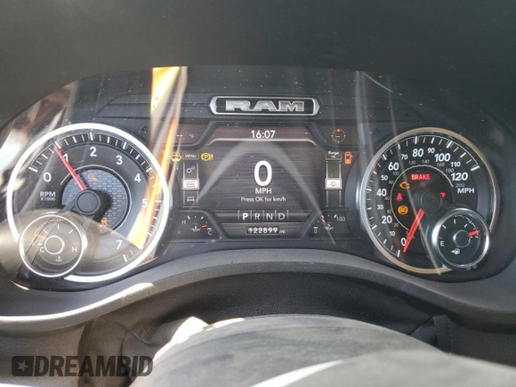2020 Ram 1500 Laramie with VIN 1C6RREJT5LN139087, listed as a Copart auction lot 56407905 with 122,899 mi miles and Salvage title. Bid and sale history available at DreamBid. Image 9.