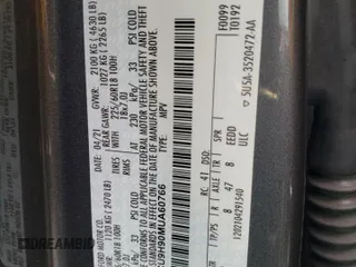 2021 Ford Escape SEL с VIN 1FMCU9H90MUA60766, выставлен на аукционе Copart как лот 56737355 с пробегом 86 183 миль миль и Списание • Salvage title. История ставок и продаж доступна на DreamBid. Изображение 13.