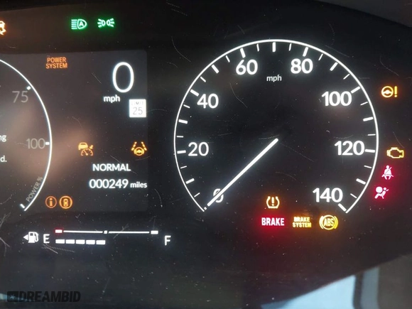 2025 Honda Civic Sedan Hybrid Sport with VIN 2HGFE4F86SH320181, listed as a IAAI auction lot 41443417 with 249 mi miles. Bid and sale history available at carsss.com. Image 7.