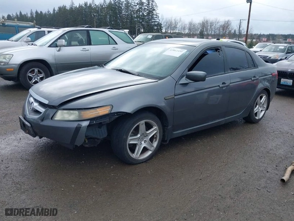 2005 Acura TL with VIN 19UUA66225A035216, listed as a IAAI auction lot 41862455 with 190207 miles. Bid and sale history available at carsss.com. Image 2.
