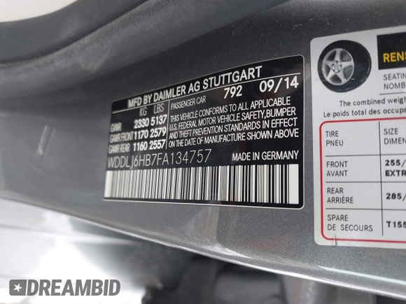 2015 Mercedes-Benz CLS 400 с VIN WDDLJ6HB7FA134757, выставлен на аукционе IAAI как лот 41629984 с пробегом 112 169 миль миль и . История ставок и продаж доступна на DreamBid. Изображение 9.