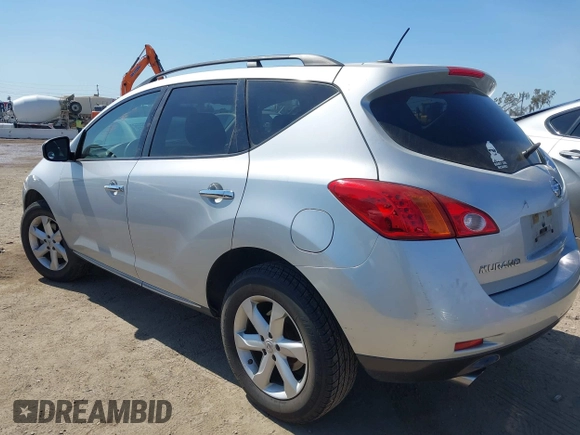2009 Nissan Murano SL with VIN JN8AZ18U19W023082, listed as a IAAI auction lot 41847562 with 147,780 mi miles and . Bid and sale history available at DreamBid. Image 3.