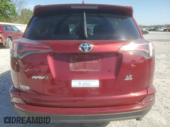 2018 Toyota RAV4 LE with VIN 2T3BFREV7JW777434, listed as a Copart auction lot 52180845 with 112,431 mi miles and Salvage Title. Bid and sale history available at carsss.com. Image 6.