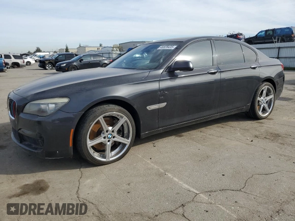 2012 BMW 7 Series 750i with VIN WBAKA8C58CDS99694, listed as a Copart auction lot 46828435 with 131,458 mi miles and Salvage title. Bid and sale history available at DreamBid. Image 1.