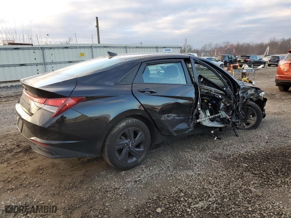 2022 Hyundai Elantra SEL with VIN 5NPLS4AG4NH083856, listed as a Copart auction lot 87152234 with 16,662 mi miles and Salvage Title. Bid and sale history available at carsss.com. Image 3.