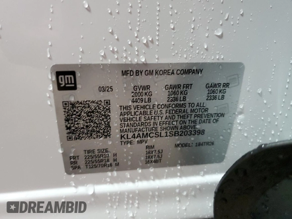 2025 Buick Encore GX Preferred with VIN KL4AMCSL1SB203398, listed as a Copart auction lot 63255575 with 1,270 mi miles and Clean title. Bid and sale history available at DreamBid. Image 13.