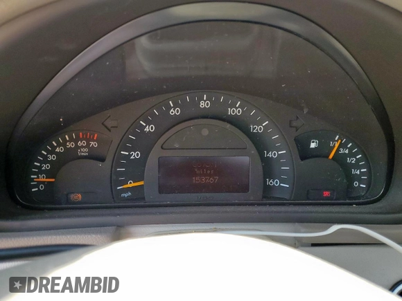 2003 Mercedes-Benz C 240 with VIN WDBRF61JX3F375295, listed as a Copart auction lot 60106075 with 153,767 mi miles and Salvage title. Bid and sale history available at DreamBid. Image 9.