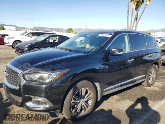 2018 Infiniti QX60 with VIN 5N1DL0MN0JC510584, listed as a Copart auction lot 47620935 with 182,537 mi miles and Salvage Title. Bid and sale history available at carsss.com. Image 1.