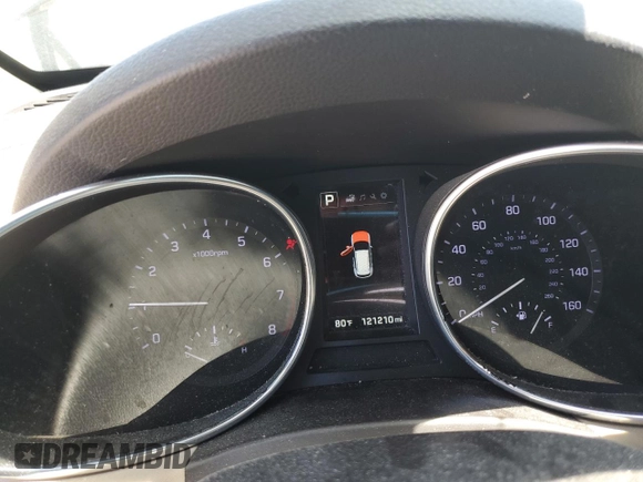 2017 Hyundai Santa Fe 2.4L with VIN 5NMZU3LBXHH019659, listed as a Copart auction lot 64056815 with 121,210 mi miles and Salvage title. Bid and sale history available at DreamBid. Image 9.