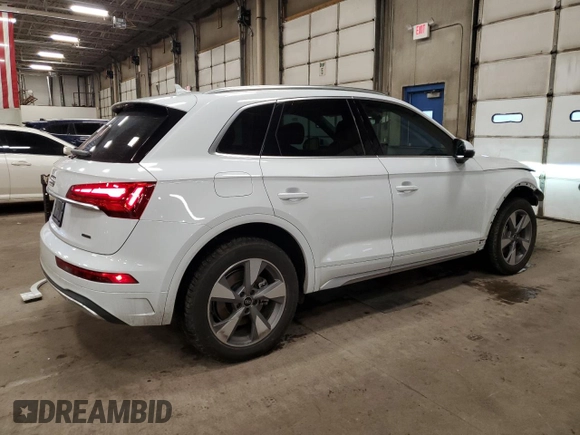 2023 Audi Q5 Premium with VIN WA1ABAFY5P2080454, listed as a Copart auction lot 86374214 with 13,536 mi miles and Salvage Title. Bid and sale history available at carsss.com. Image 3.