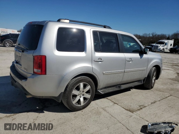 2015 Honda Pilot Touring with VIN 5FNYF4H95FB043741, listed as a Copart auction lot 47420765 with 161,102 mi miles and Salvage Title. Bid and sale history available at carsss.com. Image 3.