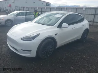 2021 Tesla Model Y Performance with VIN 5YJYGDEF1MF244556, listed as a IAAI auction lot 41921393 with 77,443 mi miles. Bid and sale history available at carsss.com. Image 22.