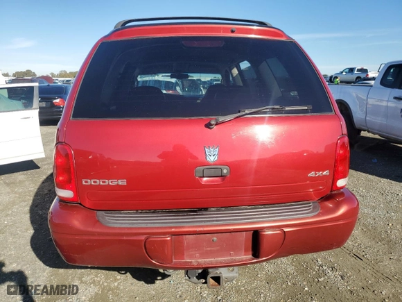 2001 Dodge Durango with VIN 1B4HS28Z61F579891, listed as a Copart auction lot 80510284 with 186,180 mi miles and Clean Title. Bid and sale history available at carsss.com. Image 6.