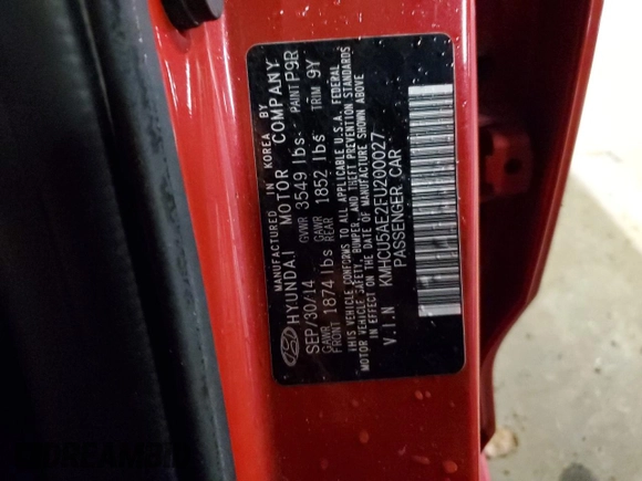 2015 Hyundai Accent Sport with VIN KMHCU5AE2FU200027, listed as a Copart auction lot 84098834 with 145,461 mi miles and Salvage Title. Bid and sale history available at carsss.com. Image 13.