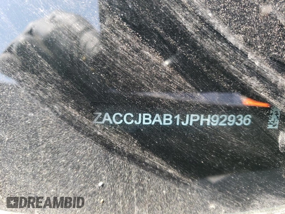 2018 Jeep Renegade Sport с VIN ZACCJBAB1JPH92936, выставлен на аукционе Copart как лот 58999075 с пробегом 38 734 миль миль и Чистый • Clean title. История ставок и продаж доступна на DreamBid. Изображение 13.