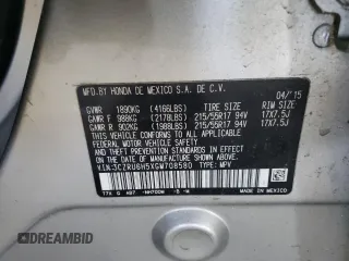 2016 Honda HR-V EX with VIN 3CZRU6H5XGM708580, listed as a Copart auction lot 45841425 with 178,033 mi miles and Salvage Title. Bid and sale history available at DreamBid. Image 15.