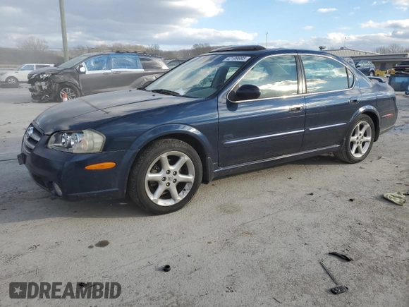 2003 Nissan Maxima SE z VIN JN1DA31A33T434264, wystawiony jako Copart lot #42189665 z przebiegiem 230 582 mil mil oraz Czysty tytuł • Clean title. Historia ofert i sprzedaży dostępna na DreamBid. Obrazek 1.